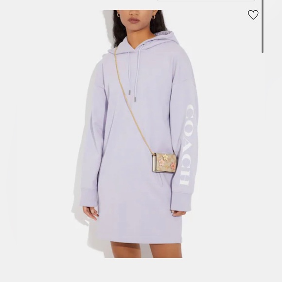 NWT Coach Signature Mini Wallet Appliqué Floral Design on Gold Chain - Picture 10 of 10